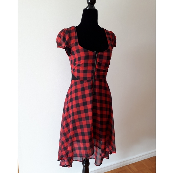 NWT Material Girl Gingham High low Dress - Picture 1 of 4